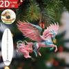 Pferd Anhänger Acryl 2D Realistische Pferd Ornament mit Aufhängeschlaufe Auto Innendekoration Weihnachtsbaum Hängeanhänger