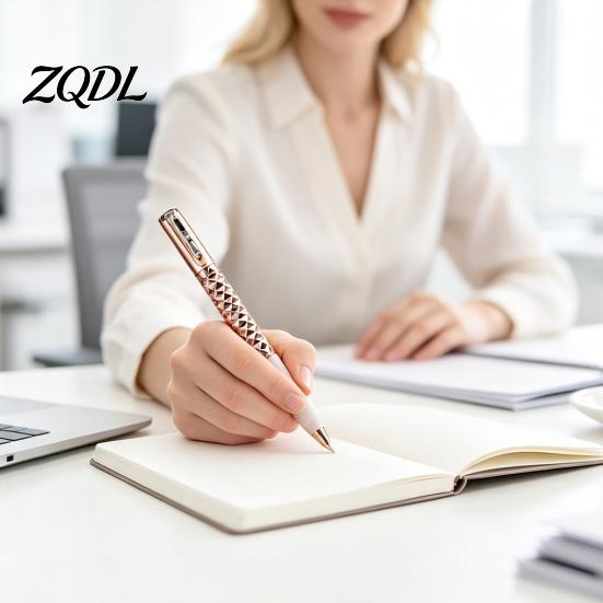 Novelty Fidget Pen for Desk Deformation Ballpoint Pen, 3D Geometric Ergonomic Smooth Professional Meeting Supplies Writing Diamond Decompression
