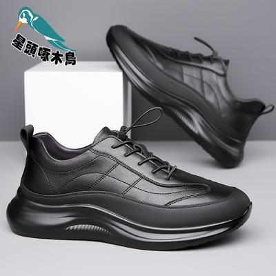 Neue Herrenschuhe Freizeitsportschuhe Herbst und Winter Low-Top Rindsleder-Oberfläche vielseitige Lauf-Freizeitschuhe