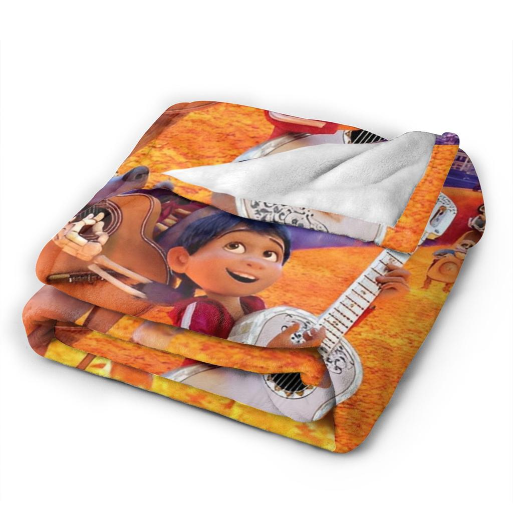 Cartoon Coco Day of The Dead Knitted Blankets  Plush Throw Blankets Bedding Couch Decoration Soft Warm Bedspreads,
