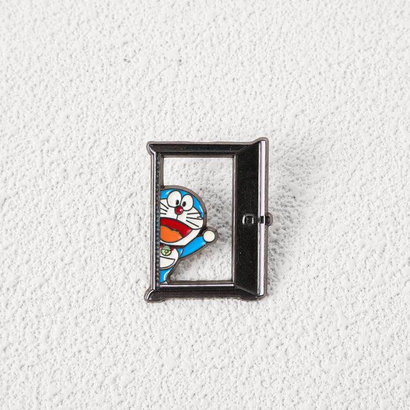 Original Design New Metal Badge Peppa Pig Doraemon Little Zombie Japanese Cute Brooch Tide Jewelry
