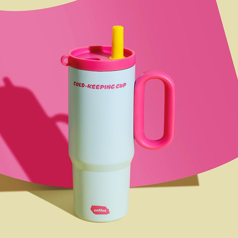 

Premium 316 Stainless Steel Jumbo Thermos Travel Cup with Straw 720ml