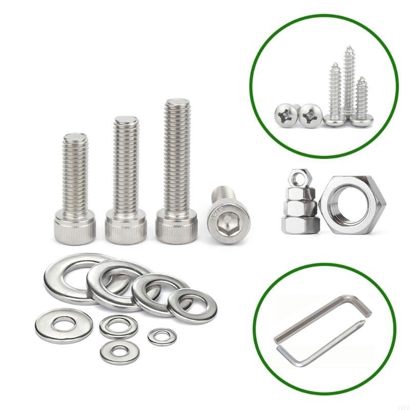 

890Pcs Practical Metric Screw and Nut Assortment Set Stainless Steel Socket Head Caps with East Installion Designs China Mainland