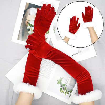 Hřejivé výkonnostní rukavice, specifické pro Vánoční Cosplay/Svatbu/Operu, Všestranné dekorativní rukavice pro tanec, svatbu a fotografování