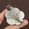Mother Of Pearl Handmade Copper Wire Wrap Jewelry Pendant 2.48" Q0r26