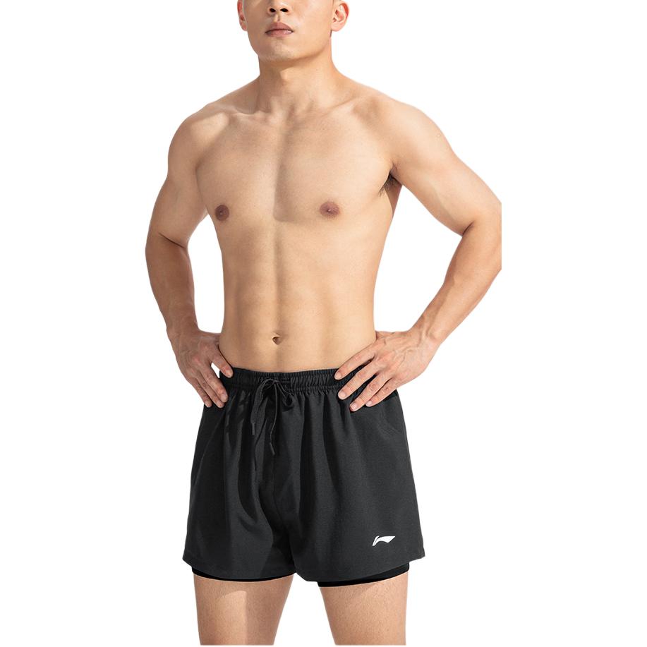 Li Ning Swimming Shorts Men's Black AKST871-8