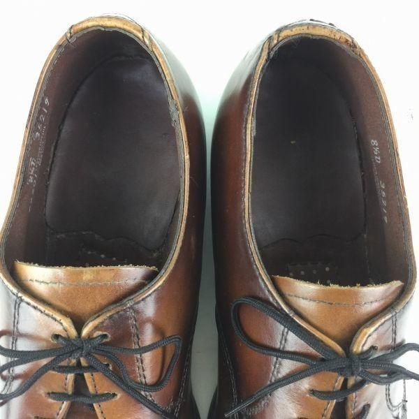 70s-80s Vintage Made In USA J.C. Penney U-Tip Goodyear Welted Business Shoes Brown Size 8.5D 26.0-26.5 Men's(USED)