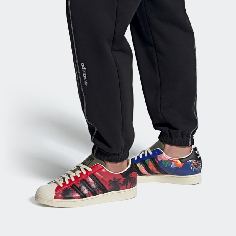 adidas Originals Superstar Shoes 'Red Black Blue' Sneakers H67923