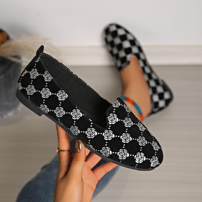 Nuove Scarpe Basse alla Moda Punta Tonda Bocca Profonda Superficie in Tessuto Suola Morbida Mocassini Scarpe di Lusso di Marca Donna Zapatos De Mujer