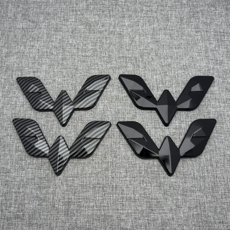 Black Warrior Hood and Tail Emblem Covers for Wuling Hongguang S, Hongguang Zhiguang, and Kaijie.