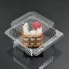 20/100/200Pcs Transparent Plastic Cake Box With Flip Cover Square Dessert Box Wedding Party Mousse Fruit Cake Food Packing Boxes