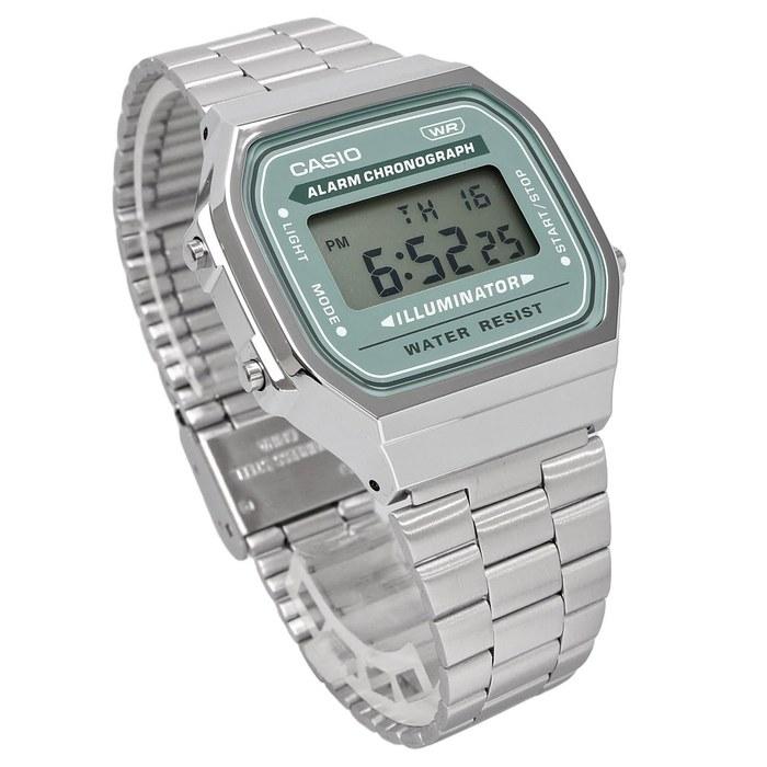 Casio Digital Watch Vintage Series A168WA-3AY (Silver X Blue Green)