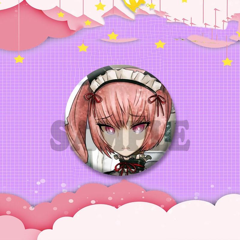 Kurisu Makise Mayuri Shiina Rintaro Okabe Cartoon Round Badge Anime Steins Gate Brooch Clothing Backpack Accessories Lapel Pins