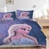 3pcs Princess Elsa Quilt Cover Set (1 Quilt Cover + 2 Pillowcases Without Pillow Core), High-Definition Printing for Home and Dormitory.S086