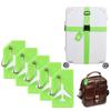 10pcs Silicone Suitcase Markers Durable Luggage Labels with Stainless Steel Loop Easy To Identify