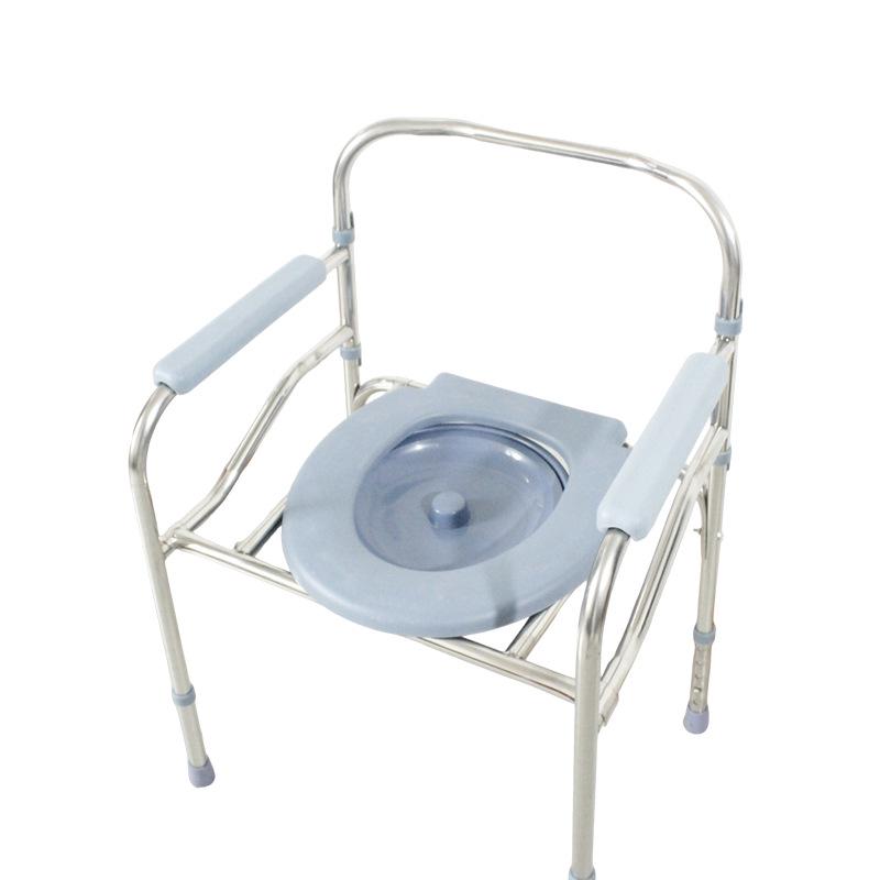 Foldable Electroplated Commode Chair for Pregnant Women & Elderly - Convertible Squat-to-Sit Toilet.