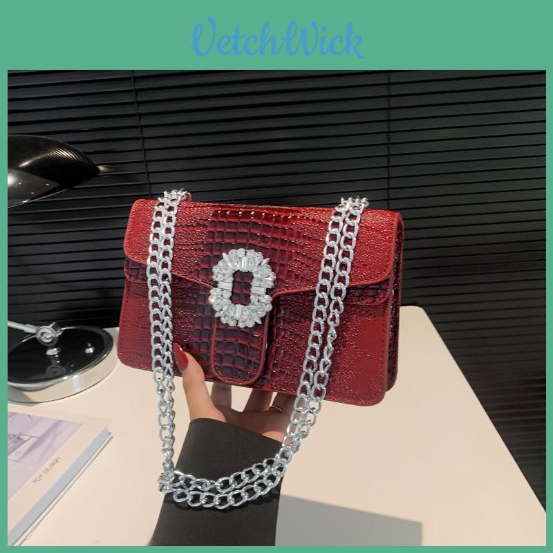 Pu Small Square Bag With Zipper Closure For Daily Casual Use