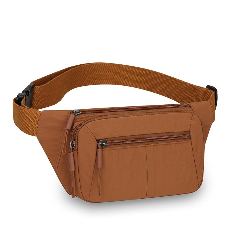 Multi-layer Chest Bag Women's Lightweight Shoulder Crossbody Bag Nylon Sport Riding Waist Bag
