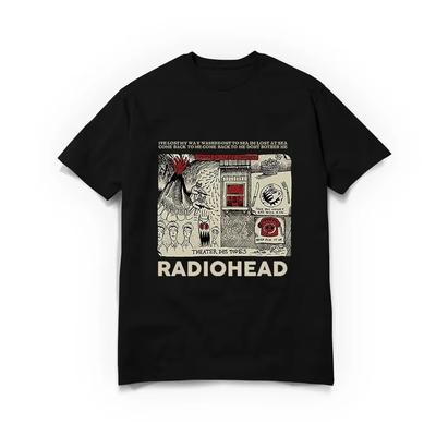 Radiohead Vintage Herr T-shirt Bomull Casual Topp T-shirt Kortärmad Märke Sommar T-shirt Överdimensionerad Dam T-shirt Kläder 2024