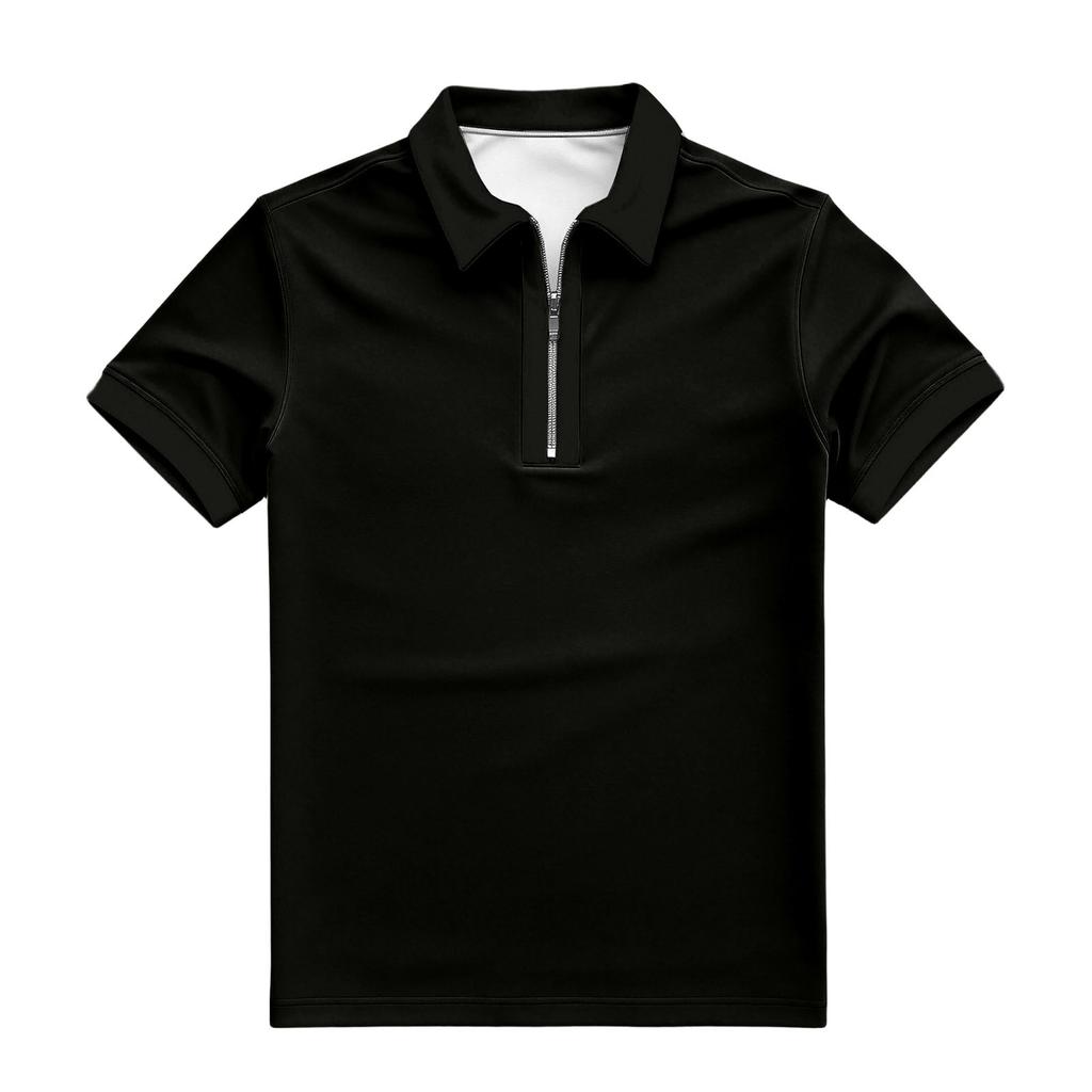 Men's Short-sleeved Button-down T-shirt