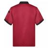 Short Sleeve Double Breasted Coat with Stand Collar and Utility Pocket Professional Kitchen Uniform Shirt