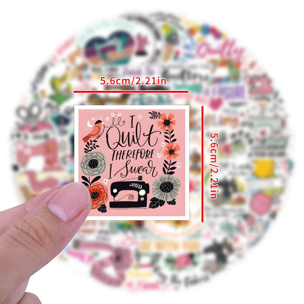 55 New Quilting Graffiti Stickers Decorative Skateboard Suitcase Notebook DIY Stickers
