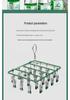 Rotatable Stainless Steel Clothes Drying Rack with 18 Windproof Rubber-Coated Clips for Socks and Underwear