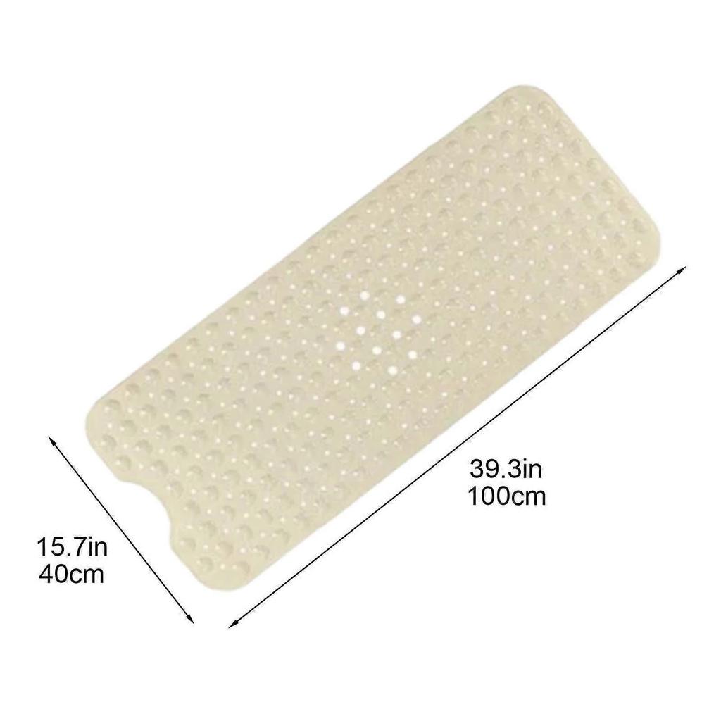 Secure Grip Non Slip Bath Mat with 200 Suction Cups for Bathtub and Shower Extra Long Design with Drainage Holes Easy to Clean