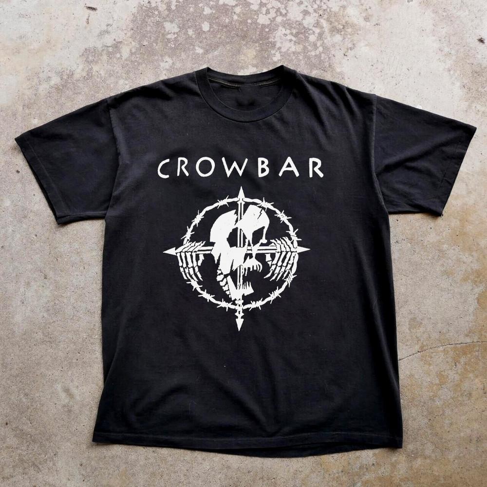 

Винтажная футболка 90-х, группа Crowbar, с коротким рукавом, хлопок, черная, все размеры, унисекс S