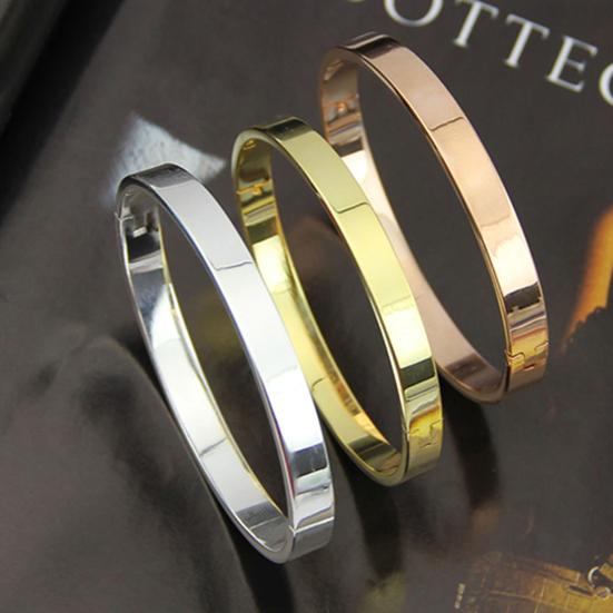 Bracelet Polished Skin-friendly Plated Copper Elegant Unisex Bracelet for Dating