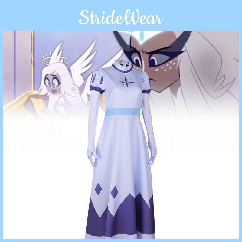 Premium Hazbin Hotel Angel Emily Cosplay Attire Ideal For Halloween And Performances