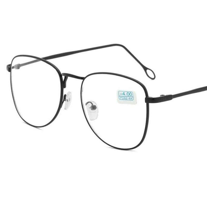 -1 -1.5 -2 -2.5 -3 -3.5 -4 To -6.0 Myopia Glasses Women Men Metal Frame Shortsighted Eyewear Made Prescription Spectacles