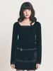 FAZED Dot Frill Layered Top_Black