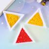 20 Stück Diamant Strass Teller Tablett Dreieck Diamantmalerei Kunst Tabletts Runder Strass Tablett Sortierer für Diamond Art DIY Handwerk