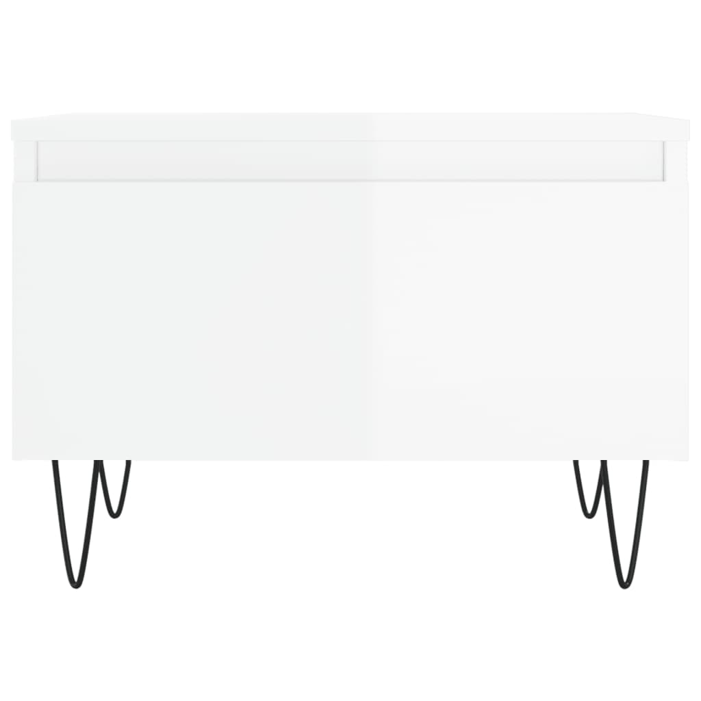 Coffee Tables 2 pcs High Gloss White 50 x 46 x 35 cm Particleboard