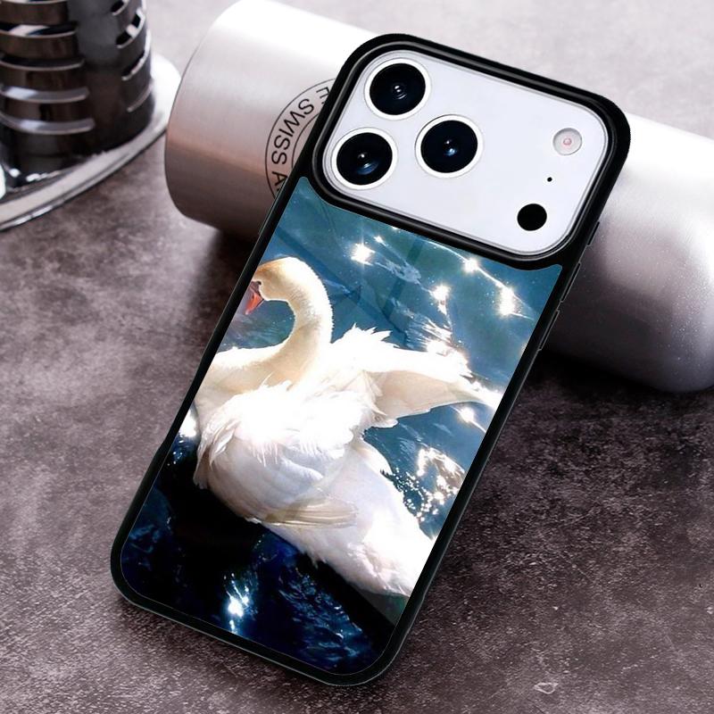 Beautiful White Swan Bird Phone Case For iPhone 17 16 15 14 13 12 11 Pro Max Plus 17Air Soft Silicone Cover