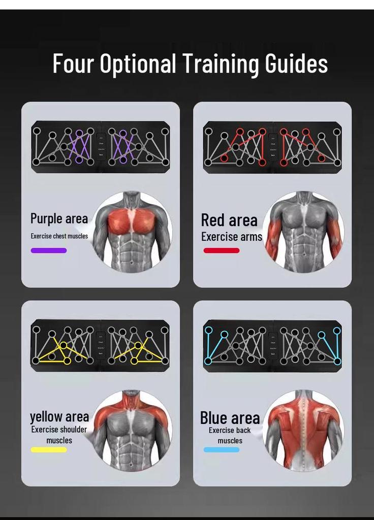 Foldable Multifunctional Push-up & Ab Trainer for Home Workouts