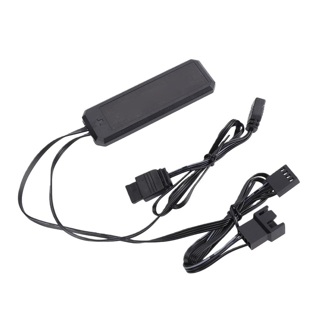ARGB Splitter Verlängerungskabel 3-Pin 5V Adressierbares RGB Verlängerungskabel zum Erweitern von PC Lüfter LED Licht Schwarz