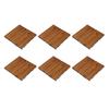 10PCS Wood Floor Blocks Corrosion Resistance Splicing Flooring Tiles for Outdoor Terrace Balcony