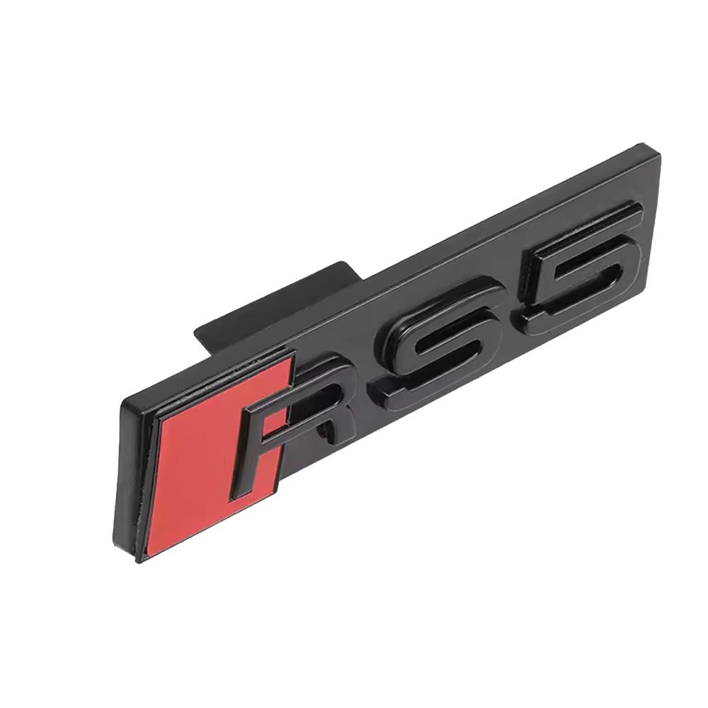 3D S3 S4 S5 S6 S7 S8 Logo ABS Car Front Grille Badge Sticekr Decoration For Audi SQ3 SQ5 SQ7 SQ8 W12 V6 RS3 RS4 RS5 RS6 RS7 RS8