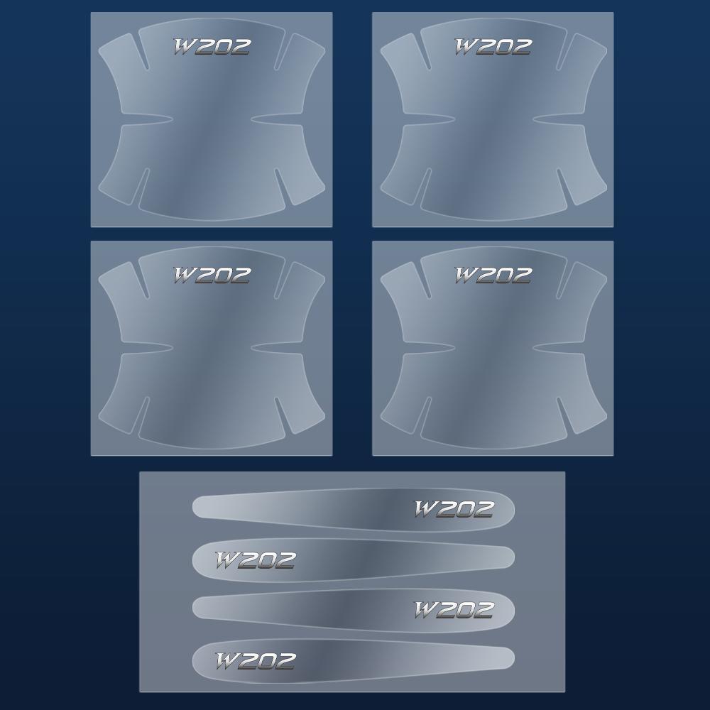 8PCS Anti Scratch Stickers Car Door Handle Cup Protector Film For Mercedes Benz AMG W203 W206 W220 W205 W211 W212 W201 W210 W108