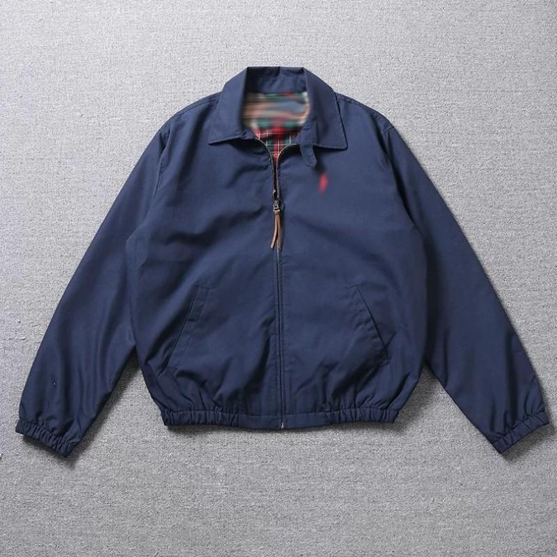 Mens Cotton Washed Harrington Jacket With
