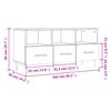 TV Cabinet Smoked Oak 102x36x50 Cm Wood Based Panel
