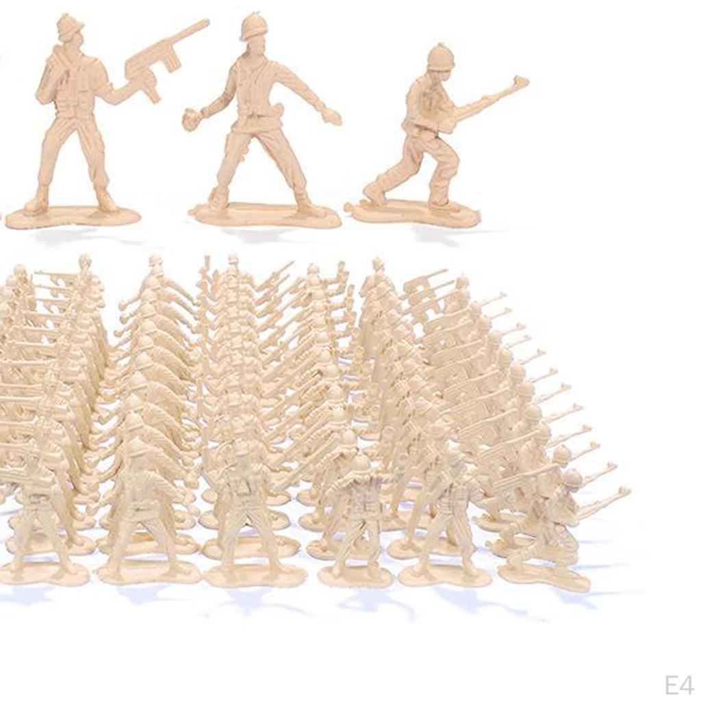 100 Stück Kunststoff 4,5 cm Soldaten Männer Actionfiguren Zubehör Modellspielzeug Kinder