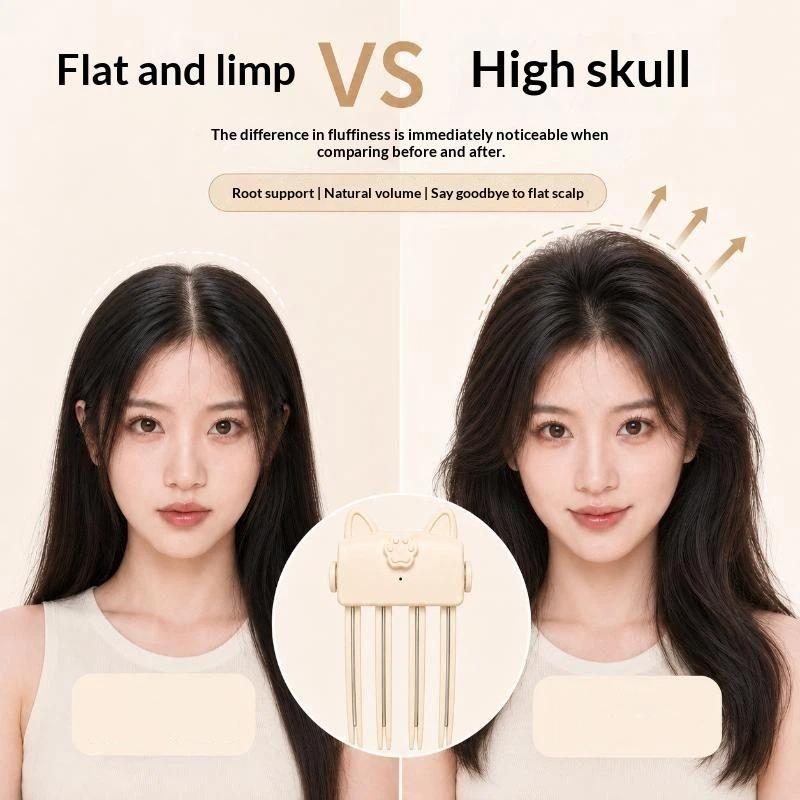 Electric Rechargeable Root Lift Hair Volumizing Clip Dual Temperature Settings Portable for Salon Travel Use 1PC