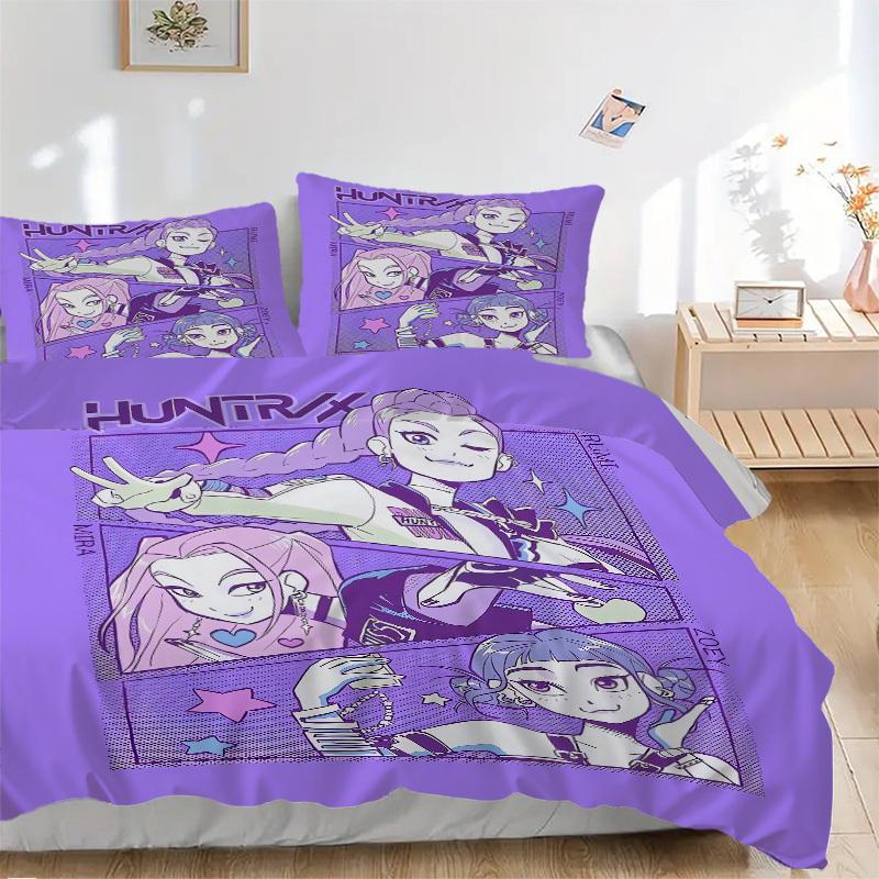 

HUNTRIX: Aesthetic Fashion Brand Bedding Set Comforter Cover Gift for Bedroom,Includes 1 Cover and 2 Pillowcases, No InsertB653 135x200cm
