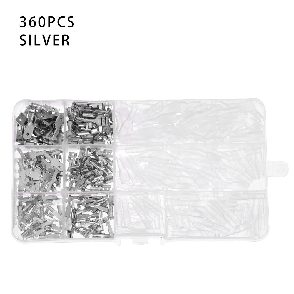 120/135/270/360PCS 2.8/4.8/6.3mm Male Female Electrical Terminals Connector Wire Connectors Plug Spring Insert Spade