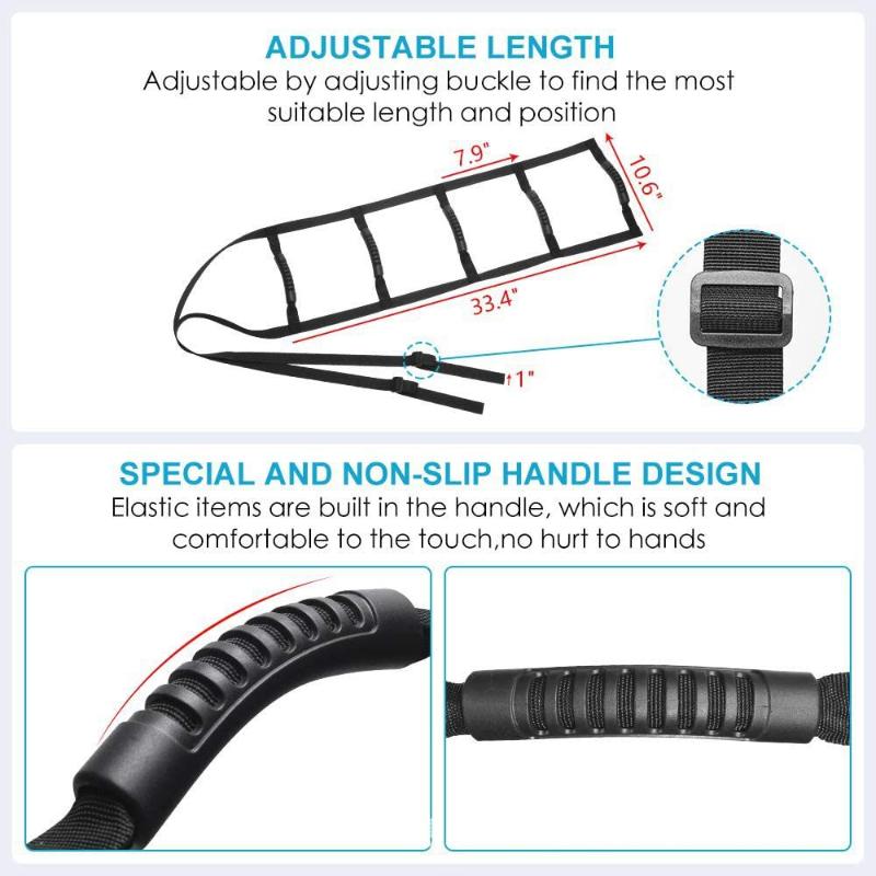 Elderly Get Up Aid Disabled Get Up Ladder Assist Belt Adjustabe Bed Assist Strap With Handrails Pull Up Sit Up Wake Up Rope