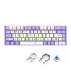 68 Keys Mechanical Keyboard with LED Backlit Blue   Wired Portable Gaming Keyboard