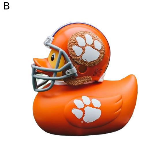 Rugby Football Duck Figurine Cartoon Duck Statue Animal Sculpture Home